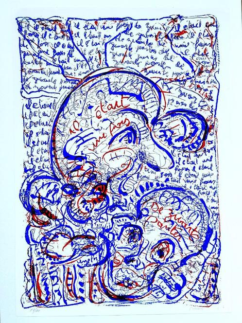 JEAN BROISSON - Zeefdruk / SIG - Zwarte Panter - 63 x 44 cm, Antiek en Kunst, Kunst | Litho's en Zeefdrukken, Verzenden