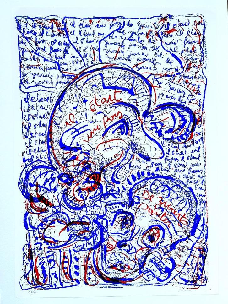 JEAN BROISSON - Zeefdruk / SIG - Zwarte Panter - 63 x 44 cm, Antiek en Kunst, Kunst | Litho's en Zeefdrukken, Verzenden