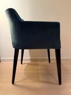 6 Stoelen merk Abitare in blauw velvet, Ophalen, Zo goed als nieuw, Blauw