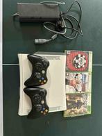 xbox360 pro met 2 controllers & 3 games, Met games, Ophalen of Verzenden, Zo goed als nieuw, 60 GB
