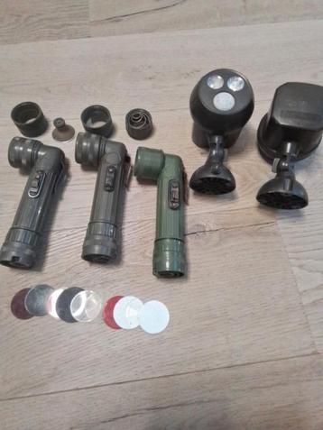 Lot zaklampen kleurfilters motion detection  beschikbaar voor biedingen