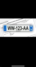 PLAQUE TRANSIT FRANÇAIS POUR TOUT VEICHULE, Auto's, Overige kleuren, Bedrijf, Vierwielaandrijving, Te koop