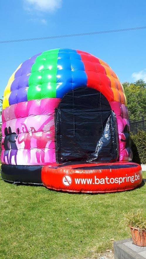 Disco springkasteel, Hobby en Vrije tijd, Feestartikelen | Verhuur, Gebruikt, Ophalen