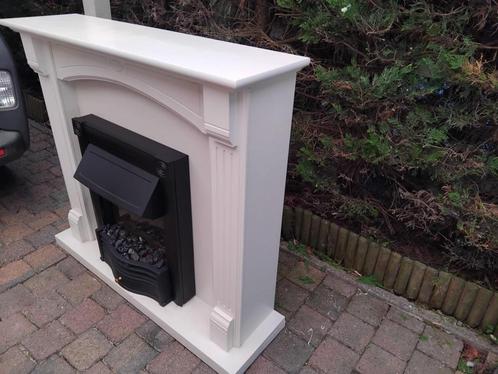 elektrische sfeerhaard met schouw in prima staat, Huis en Inrichting, Haarden, Gebruikt, Ophalen