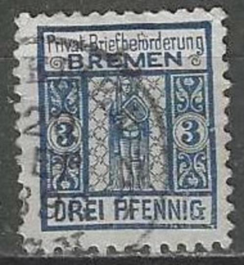 Duitsland Bremen 1896 - Michel 2 - Privatpost (ST), Postzegels en Munten, Postzegels | Europa | Duitsland, Gestempeld, Verzenden