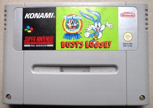 Tiny Toon Adventures Busts Loose voor de Super Nintendo, Games en Spelcomputers, Games | Nintendo Super NES, Gebruikt, Ophalen of Verzenden
