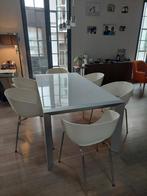 Tafel 190cm uitschuifbaar, met 6 stoelen., Huis en Inrichting, Ophalen, Gebruikt