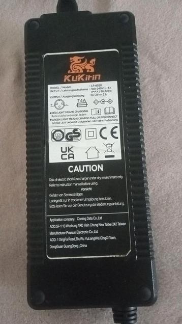 Oplader voor kukirin G4 beschikbaar voor biedingen