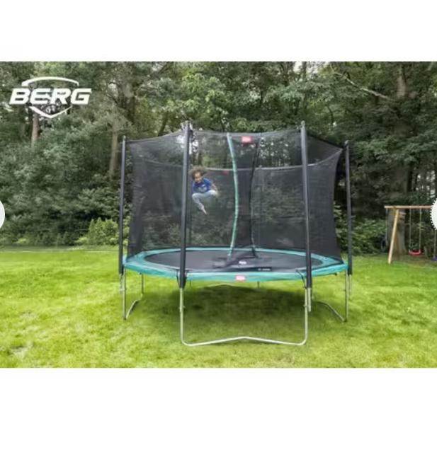 Trampoline 12ft/ 366cm rond, hoog, groen, Kinderen en Baby's, Speelgoed | Buiten | Trampolines, Gebruikt, Ophalen of Verzenden