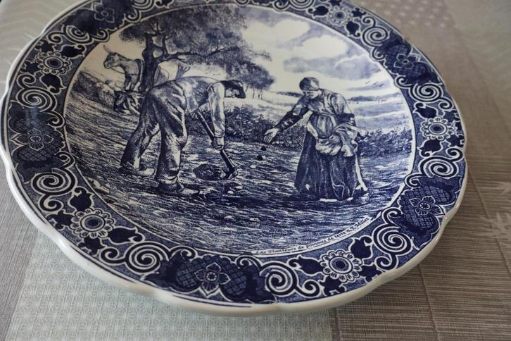 Authentieke antieke borden in delfts blauw per stuk, Antiek en Kunst, Antiek | Wandborden en Tegels, Ophalen of Verzenden
