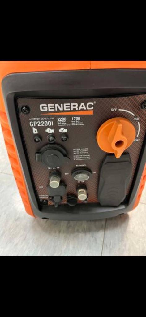 Location générateur Électrique Generac GP2200i, Bricolage & Construction, Générateurs, Comme neuf, Essence, Moins de 5 kVA, Réduction de bruit