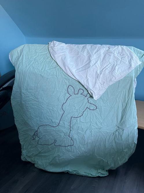 baby dekbedovertrek met kussensloop giraf muntgroen dreambee, Kinderen en Baby's, Kinderkamer | Beddengoed, Gebruikt, Dekbedovertrek