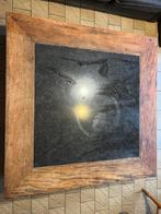 Salontafel met marmeren blad, Huis en Inrichting, Tafels | Salontafels, Ophalen, Vierkant, Zo goed als nieuw, Minder dan 50 cm