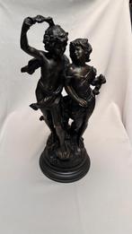 Auguste Moreau – Young Lovers – gesigneerd beeld (55 cm), Antiek en Kunst, Ophalen