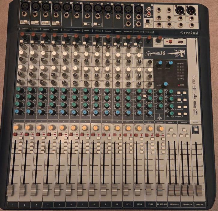 Soundcraft signature 16, Muziek en Instrumenten, Mengpanelen, Zo goed als nieuw, 10 tot 20 kanalen, Ophalen