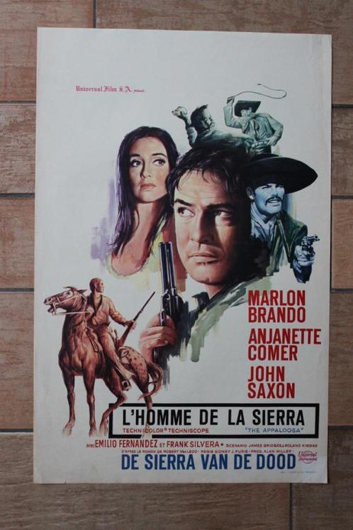 filmaffiche Marlon Brando The Appaloosa 1966 filmposter, Collections, Posters & Affiches, Comme neuf, Cinéma et TV, A1 jusqu'à A3