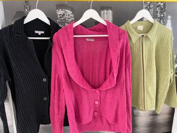 Pakket winter pulls cardigans wol - katoen - L beschikbaar voor biedingen