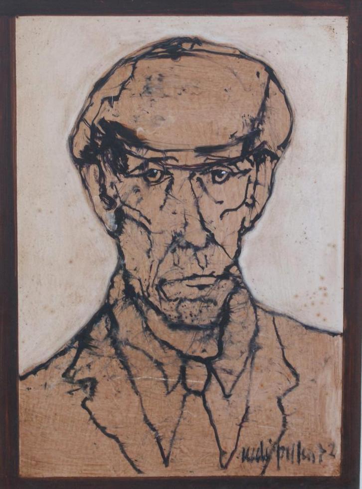 Rudi Pillen (1931-2014): La Tête (53 x 69 cm), Antiek en Kunst, Kunst | Schilderijen | Klassiek, Ophalen of Verzenden