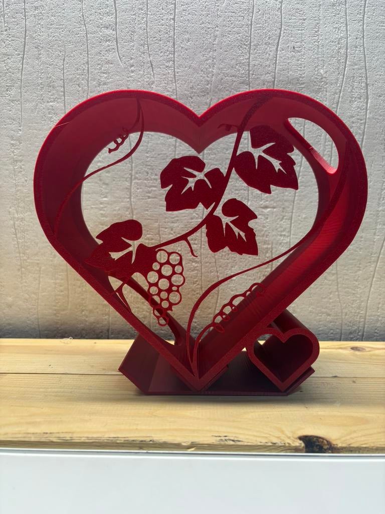 Houder voor wijnfles hartvorm - Valentijn, Huis en Inrichting, Woonaccessoires | Wijnrekken, Nieuw, Minder dan 50 cm, Kunststof