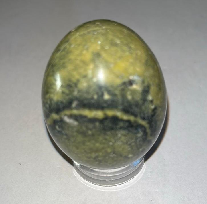 Serpentijn Ei - 128gram - 52mm x 42mm, Handtassen en Accessoires, Edelstenen, Nieuw, Ophalen of Verzenden