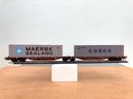 B-MODELS SNCB WAGON PORTE CONTENEURS Sggmrss HO, Envoi, Utilisé, Wagon
