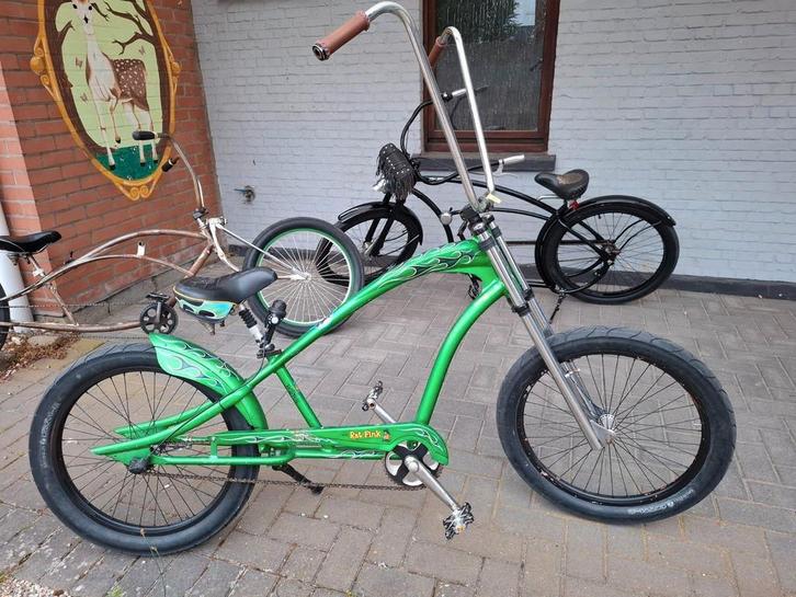 Lowrider/chopper fiets met 3 versnellingen, Fietsen en Brommers, Fietsen | Vouwfietsen, Gebruikt, Versnellingen, Ophalen