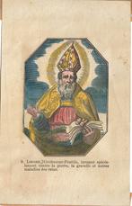 Onvermelde Maker houtsnede handkleur "S. Liboire", bidprent, Verzamelen, Bidprentjes en Rouwkaarten, Ophalen, Bidprentje