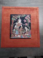 Schilderij op zijde - Thailand - 48cmx45cm (geheel), Enlèvement