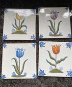 4 handgeschilderde oude Hollandse tegels te koop, Ophalen