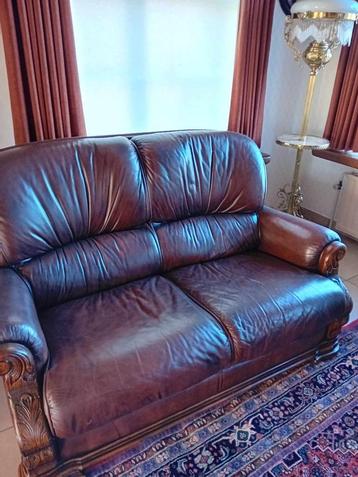 Lederen salon 2 zit en 1 zit beschikbaar voor biedingen