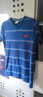Blauwe Petrol T-shirt met V-hals maat 176, Petrol, Jongen of Meisje, Ophalen of Verzenden, Zo goed als nieuw