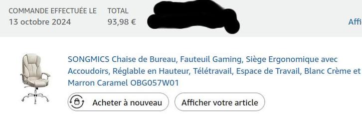 Siège de bureau à roulettes, Maison & Meubles, Chaises de bureau, Comme neuf, Chaise de bureau, Beige, Ergonomique, Chaise de bureau de gaming