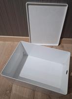 Witte opbergdozen en vuilbakje, Ophalen