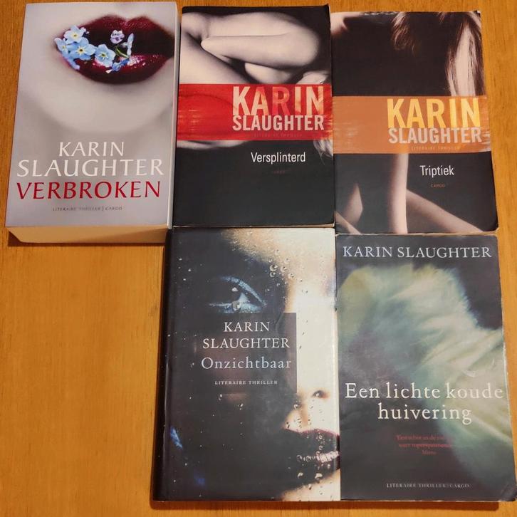 Karin Slaughter - lot van 5 boeken, Boeken, Thrillers, Gelezen, België, Ophalen of Verzenden