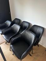 GRATIS! 6 eetkamerstoelen, Huis en Inrichting, Ophalen, Kunststof, Gebruikt, Zwart