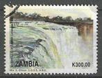 Zambia 1994 - Yvert 577 - Watervallen in Zambia (ST), Timbres & Monnaies, Timbres | Afrique, Zambie, Affranchi, Envoi
