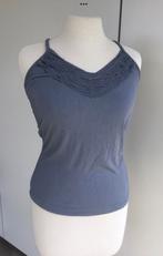 Grijs spaghetti topje met mesh Sandwich, Kleding | Dames, Ophalen of Verzenden, Zonder mouw, Maat 34 (XS) of kleiner, Grijs