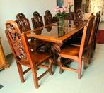 Mexicaanse tafel met 8 stoelen. Handgemaakt, Ophalen