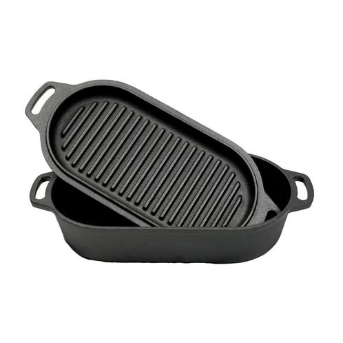 Gietijzeren Dutch Oven 1L Potato Cooker ovaal, Tuin en Terras, Barbecue-accessoires, Nieuw, Ophalen of Verzenden