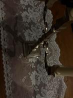 Chandelier 3 branches en métal argenté – style classique, Maison & Meubles, Gris, 25 à 50 cm, Utilisé, Métal