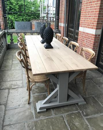 Kloostertafel eik, Tuin en Terras, Ophalen, Zo goed als nieuw