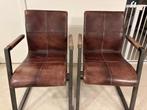 Stoelen industrieel, Huis en Inrichting, Ophalen, Gebruikt, Twee, Bruin