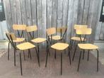 Obumex vintage formica stoelen |zwart frame| 100 op voorraad, Gebruikt, Zwart, Vintage, Ophalen of Verzenden