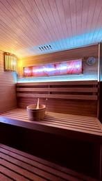 Finse Sauna 2P Met Lichttherapie & Himalayazoutstenen, Sport en Fitness, Sauna, Ophalen, Zo goed als nieuw, Fins of Traditioneel