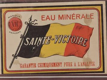Ingekaderde vintage reclame water "Sainte-Victoire" beschikbaar voor biedingen