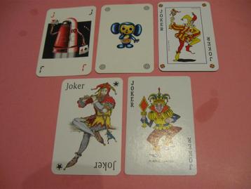 5 mooie joker speelkaarten , 5 verschillende jokers (37) disponible aux enchères