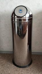 Grande poubelle inox 60l H86cm, Enlèvement, Comme neuf
