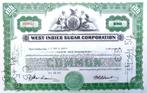 West Indies Sugar Corporation 1948, Postzegels en Munten, Aandelen en Waardepapieren, Ophalen of Verzenden, 1920 tot 1950, Certificaat van aandeel