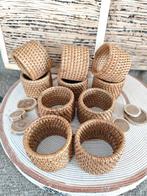 Lot 10 Ronds pour Serviettes Rotin tressé, Ophalen of Verzenden, Nieuw