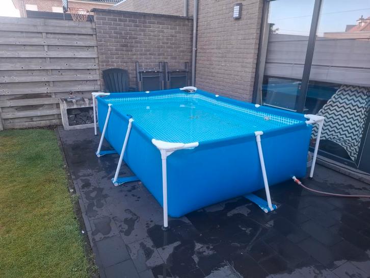 Intex zwembad 3 x 2 x0,75m inclusief zeil verwarming en pomp, Tuin en Terras, Zwembaden, Gebruikt, Ophalen